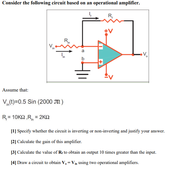 Solved Consider The Following Circuit Based On An | Chegg.com