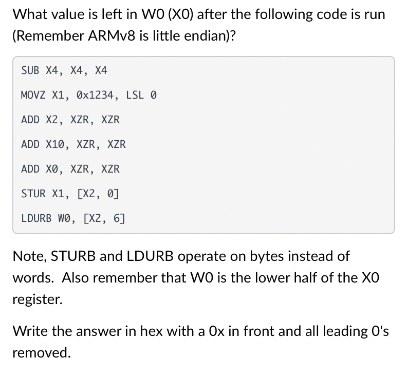 Solved What value is left in WO (XO) after the following