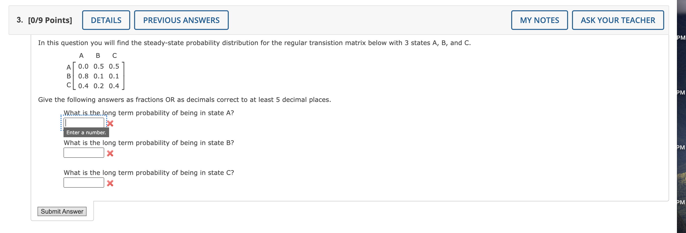 Solved 3. [0/9 Points] DETAILS PREVIOUS ANSWERS MY NOTES ASK | Chegg.com