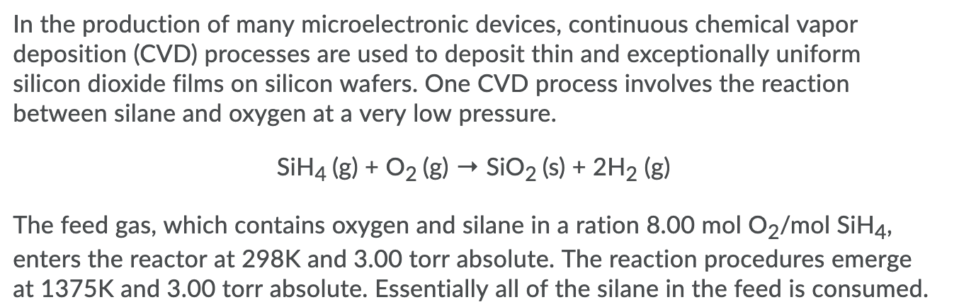 Solved In the production of many microelectronic devices, | Chegg.com