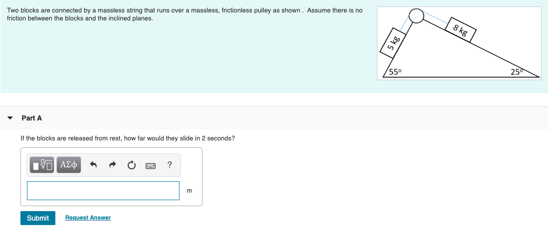 Solved Two blocks are connected by a massless string that | Chegg.com