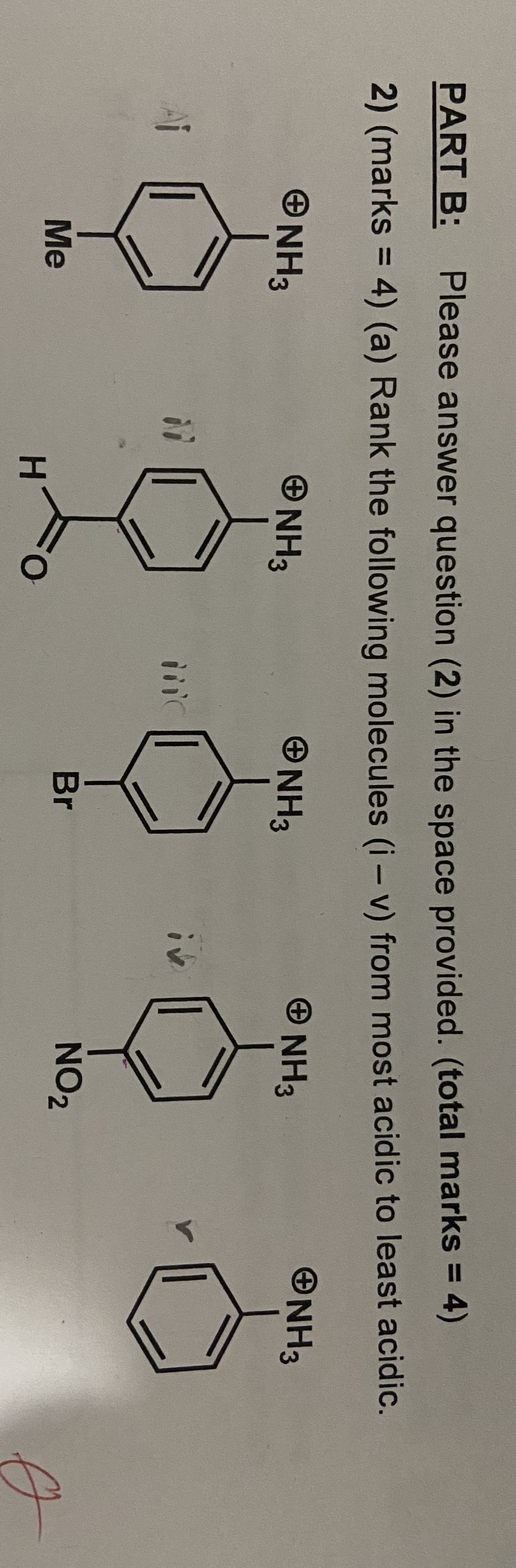 Solved Rank the following molecules from most to least | Chegg.com