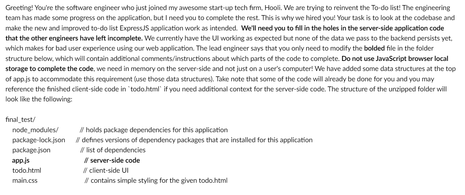 Solved Greeting! You're the software engineer who just | Chegg.com