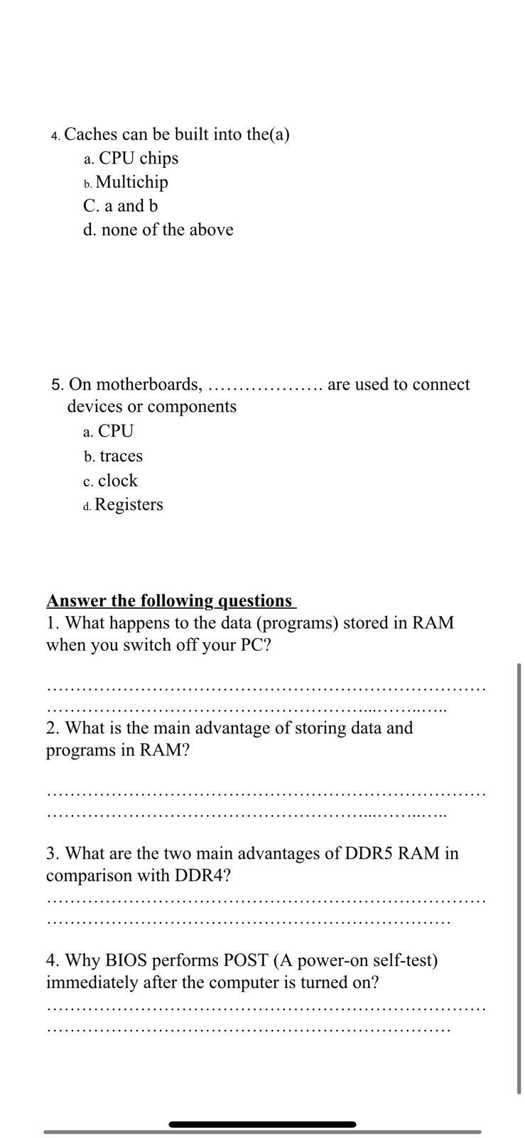 Solved Multiple choice questions 1. What device enables a PC | Chegg.com
