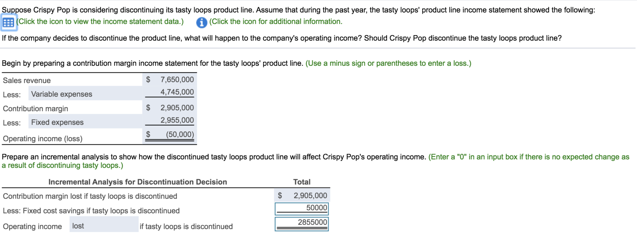 Solved Suppose Crispy Pop is considering discontinuing its | Chegg.com