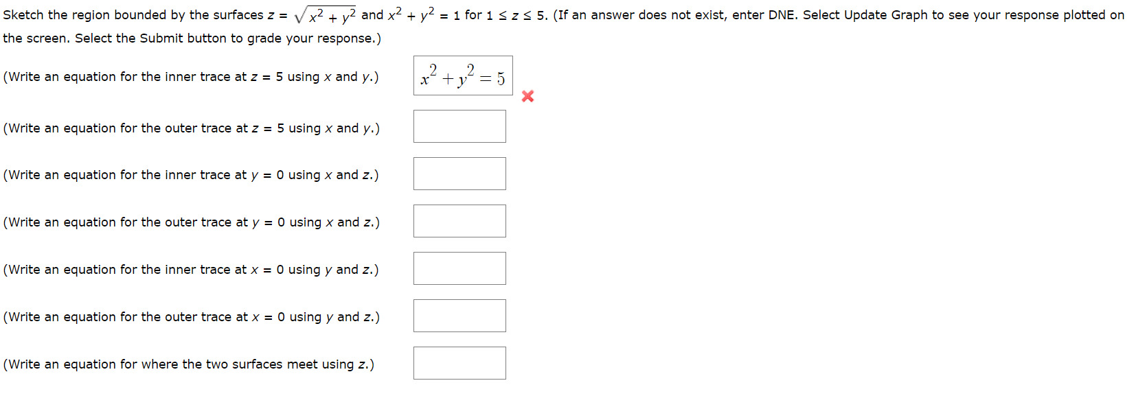 Solved Sketch The Region Bounded By The Surfaces Chegg Com