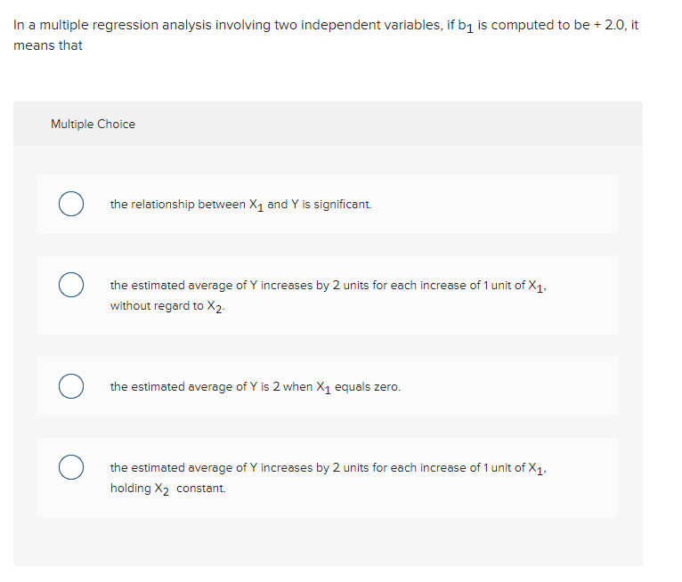 Solved In a multiple regression analysis involving two | Chegg.com