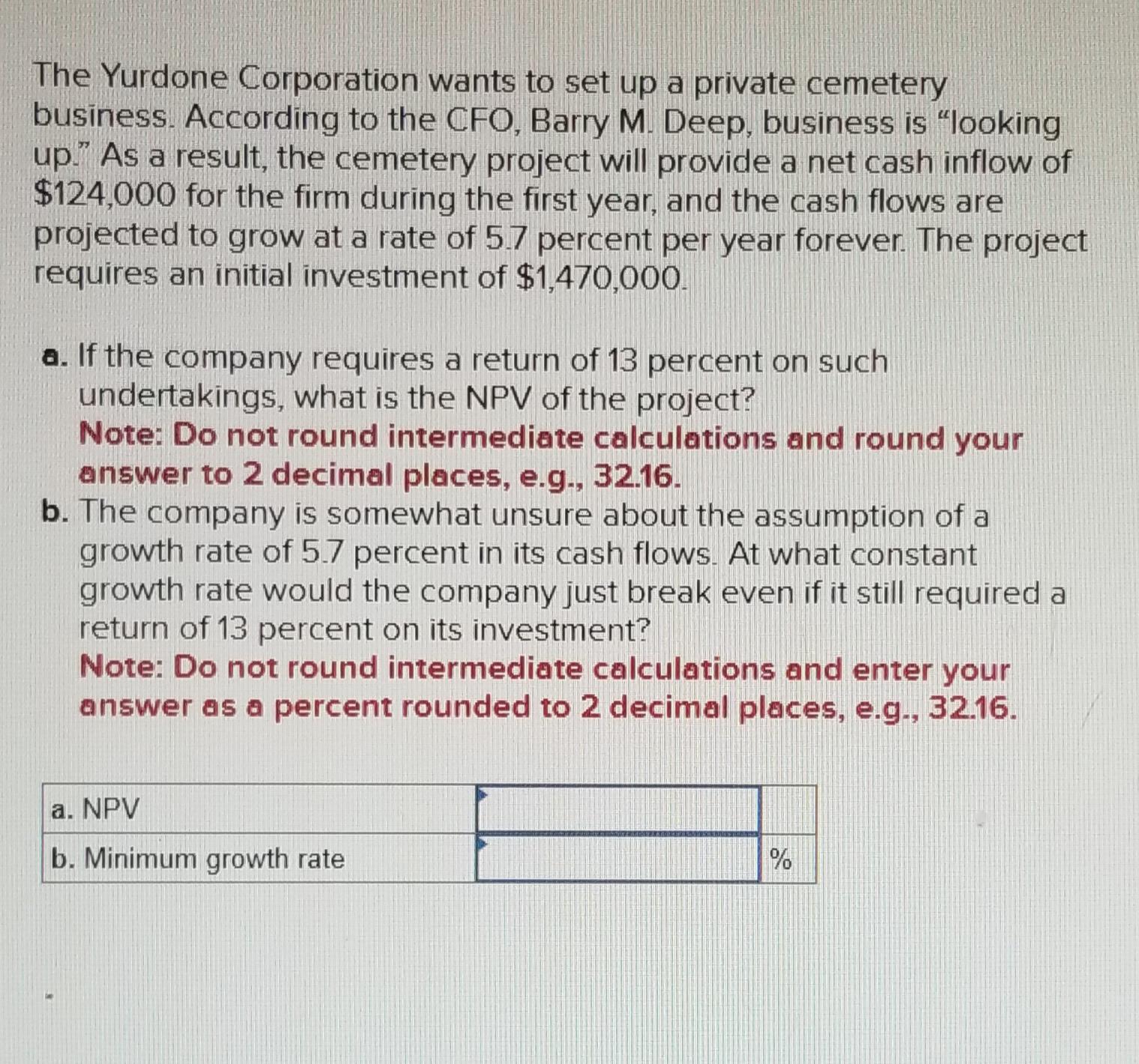 Solved The Yurdone Corporation wants to set up a private | Chegg.com