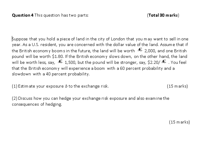 Solved Question 4 This question has two parts: (Total 30 | Chegg.com
