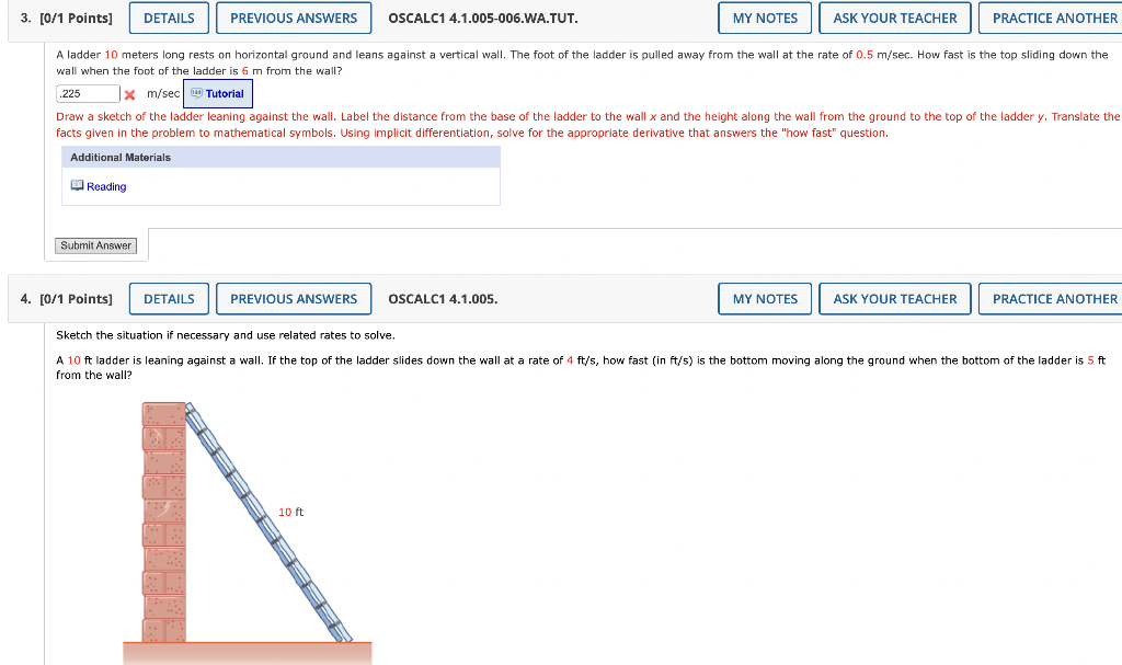 Solved Wall When The Foot Of The Ladder Is 6 M From The | Chegg.com