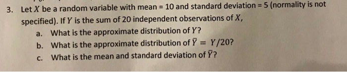 Solved 3. Let X be a random variable with mean 10 and | Chegg.com