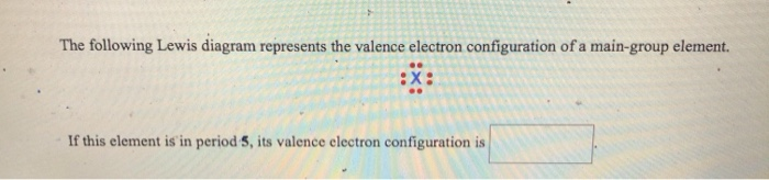 Solved: The Following Lewis Diagram Represents The Valence... | Chegg.com