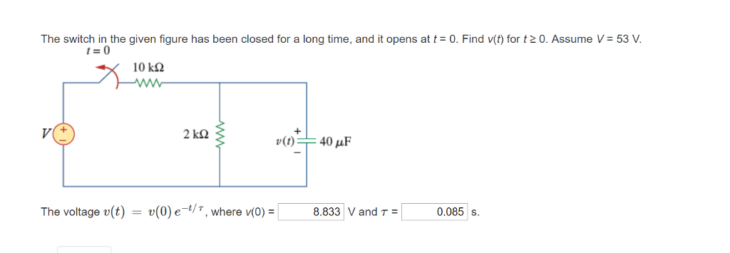 Solved The switch in the given figure has been closed for a | Chegg.com