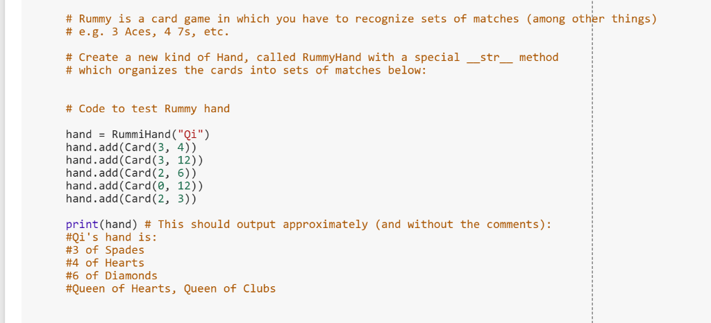 # Rummy is a card game in which you have to recognize | Chegg.com