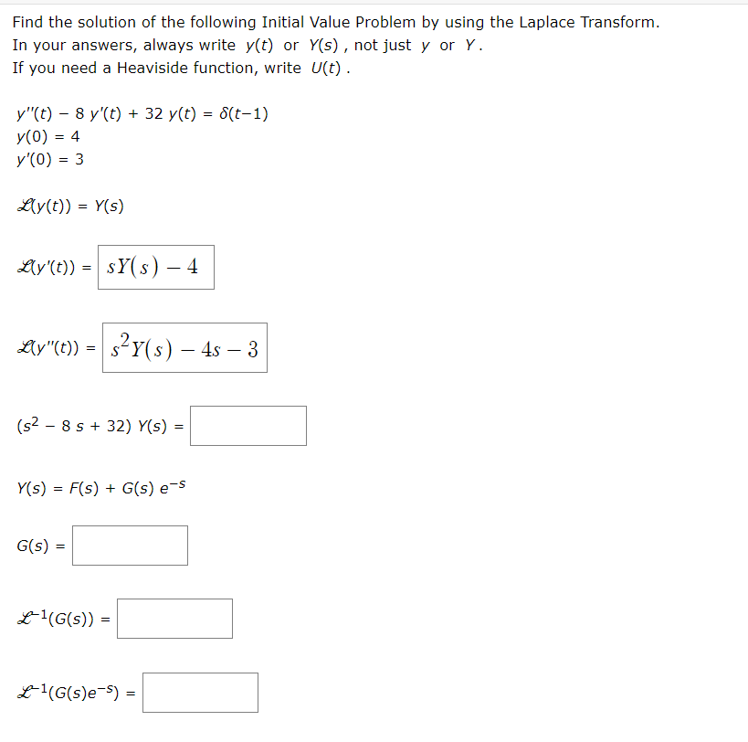 Solved Find the solution of the following Initial Value | Chegg.com