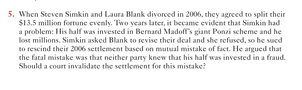 Solved 5. When Steven Simkin and Laura Blank divorced in | Chegg.com