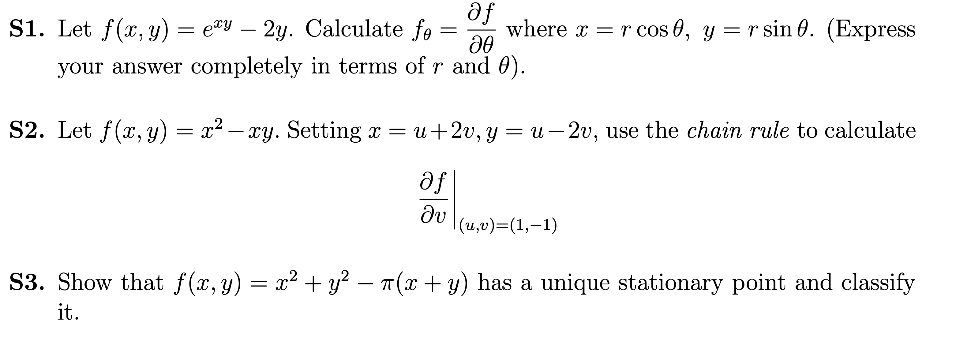 Solved 51. Let \\( f(x, y)=e^{x y}-2 y \\). Calculate \\( | Chegg.com