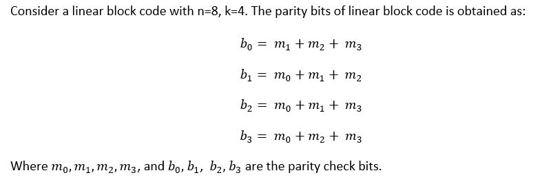 Solved a- Obtain the generator matrix b- List all | Chegg.com