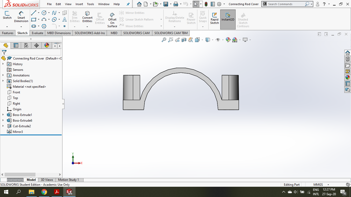 35 SOLIDWORKS File Edit View Insert Tools Window Help | Chegg.com