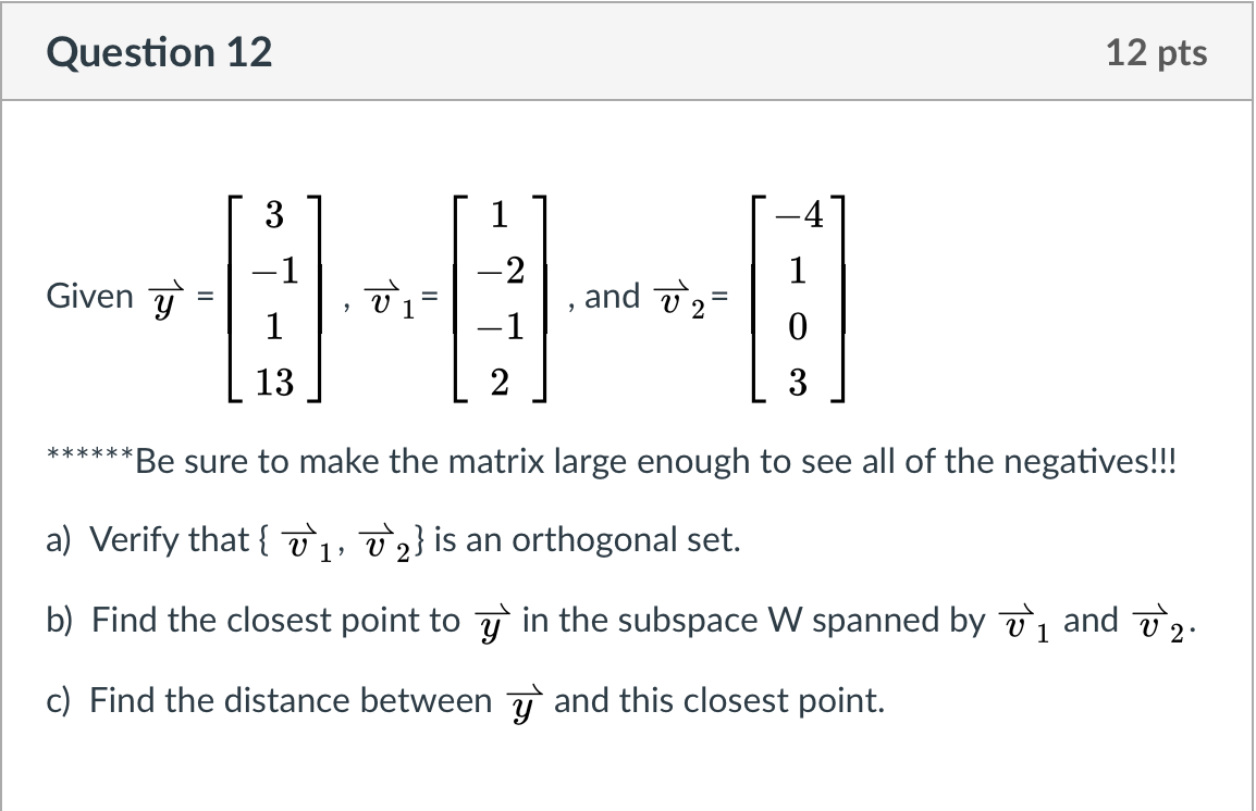 Solved Question 12 12 Pts 3 1 4 2 Given Y U 1 And U 2 Chegg Com