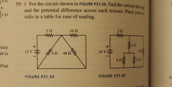 Solved 35!! 59. For the circuit shown in FIGURE P31.59, find | Chegg.com