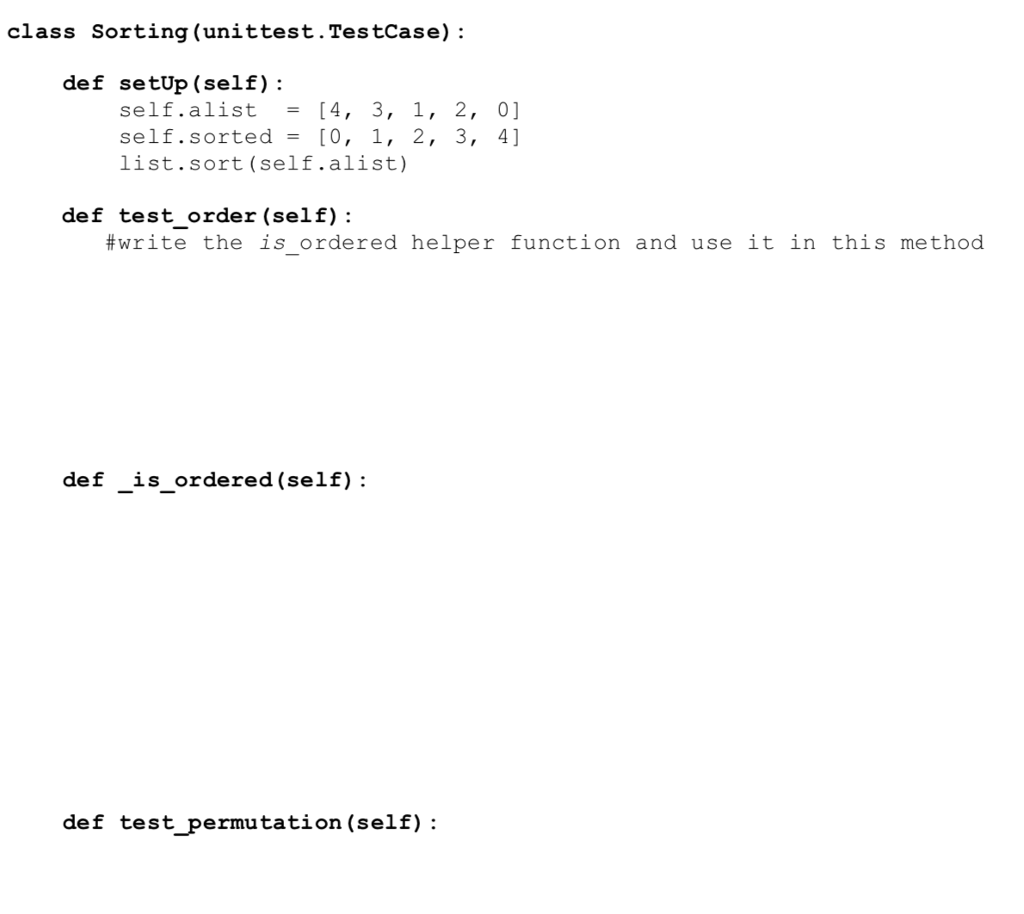 Solved Python 3 performance & testing Complete the unit | Chegg.com