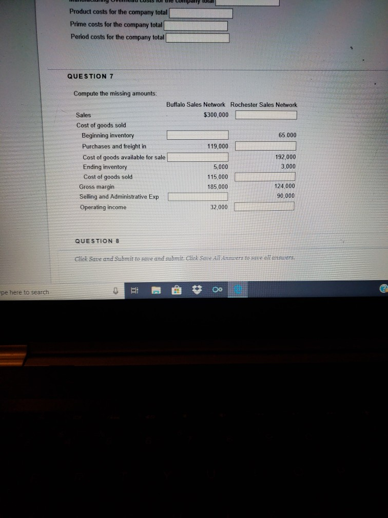 Solved Product Costs For The Company Total Prime Costs For Chegg