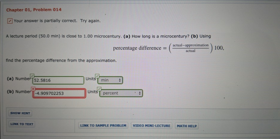 Solved On Problem 014, I Think The Number I Got For Letter | Chegg.com