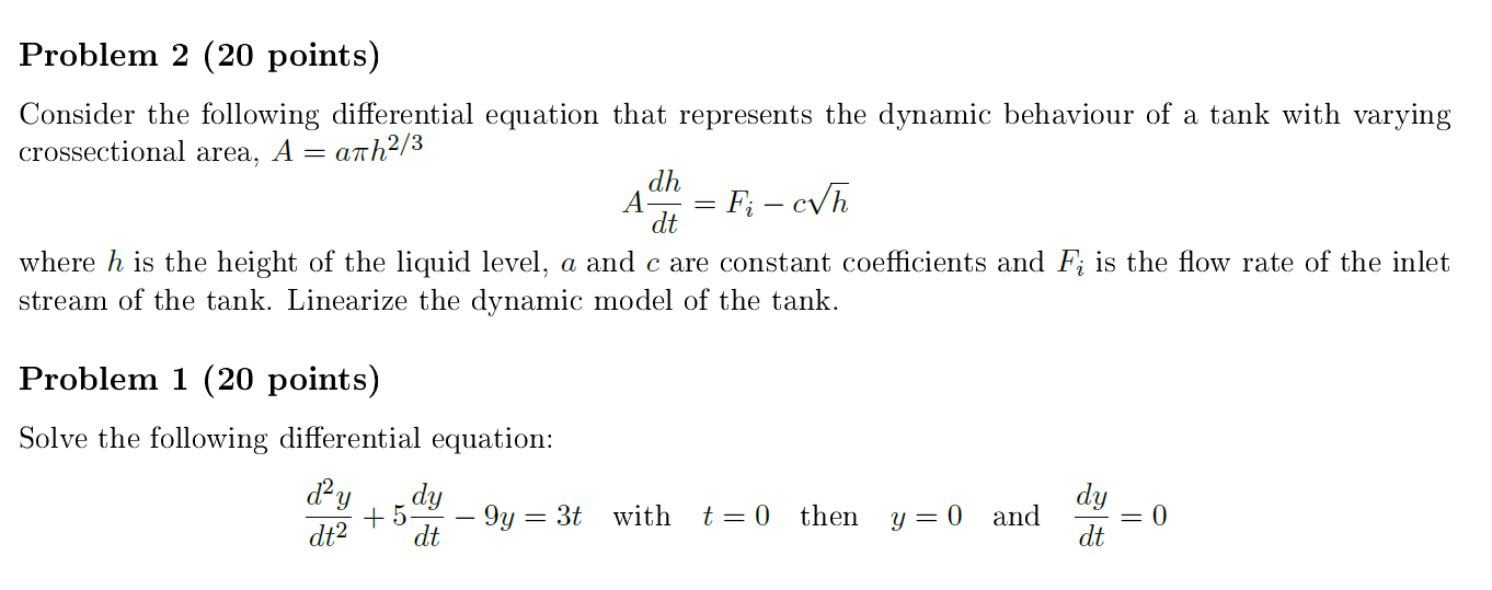 Solved Consider the following differential equation that | Chegg.com