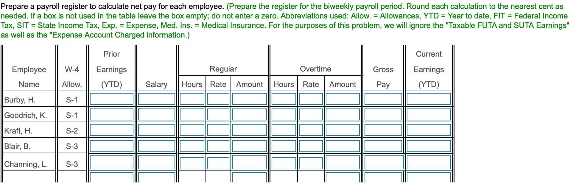 August Company has five salaried employees. Your task | Chegg.com