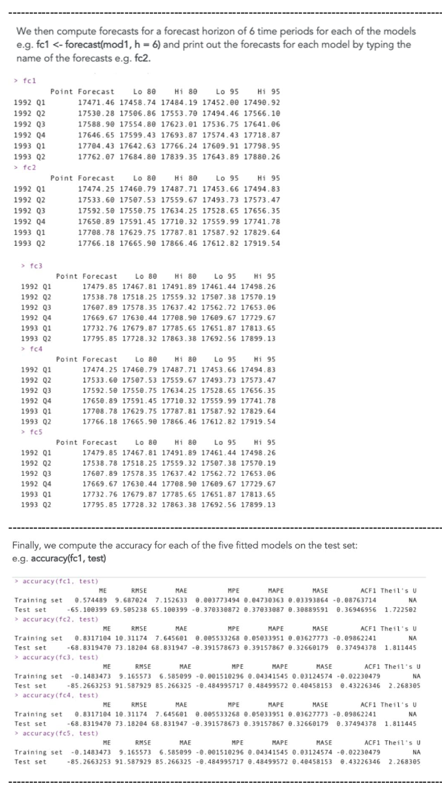 The 'austres' dataset contains data on the number in | Chegg.com