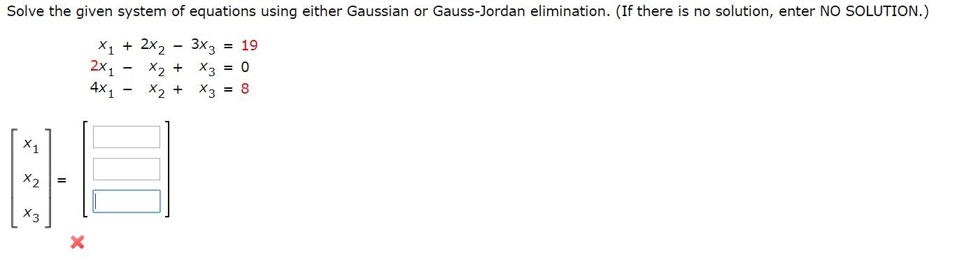 Solved Solve the given system of equations using either | Chegg.com