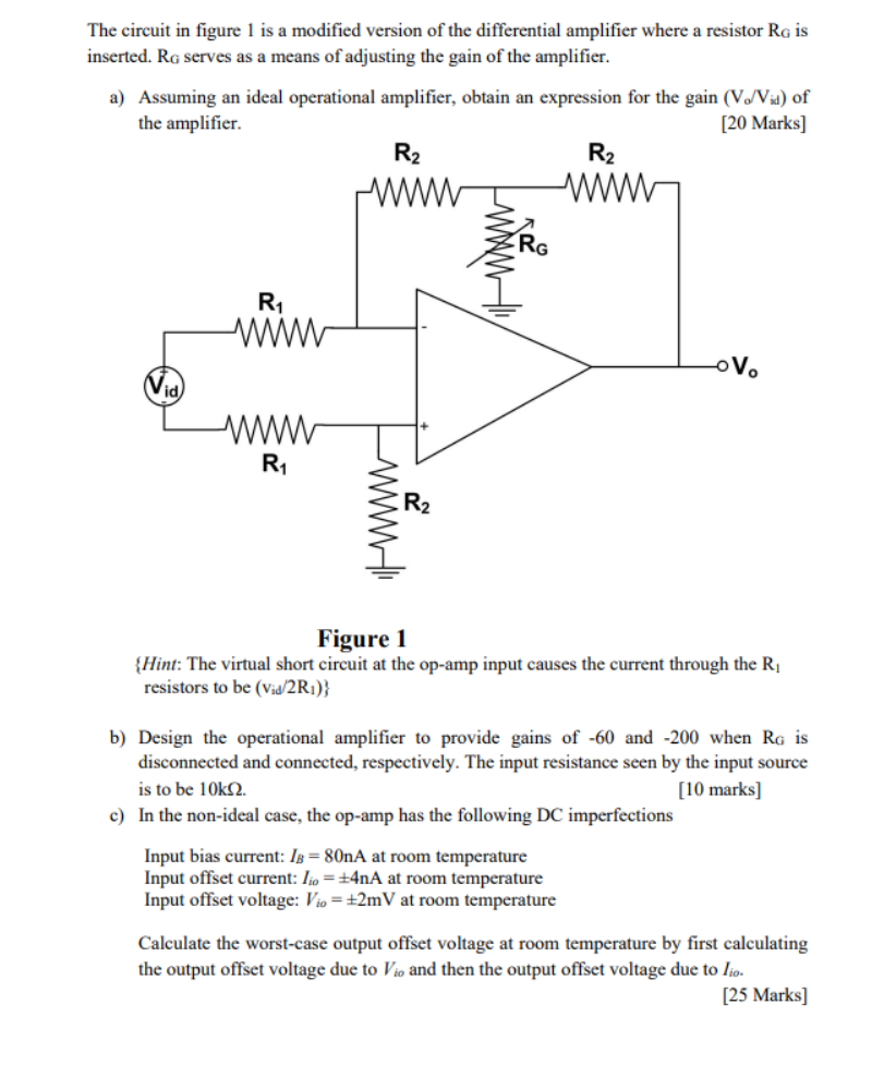 Solved The circuit in figure 1 is a modified version of the | Chegg.com