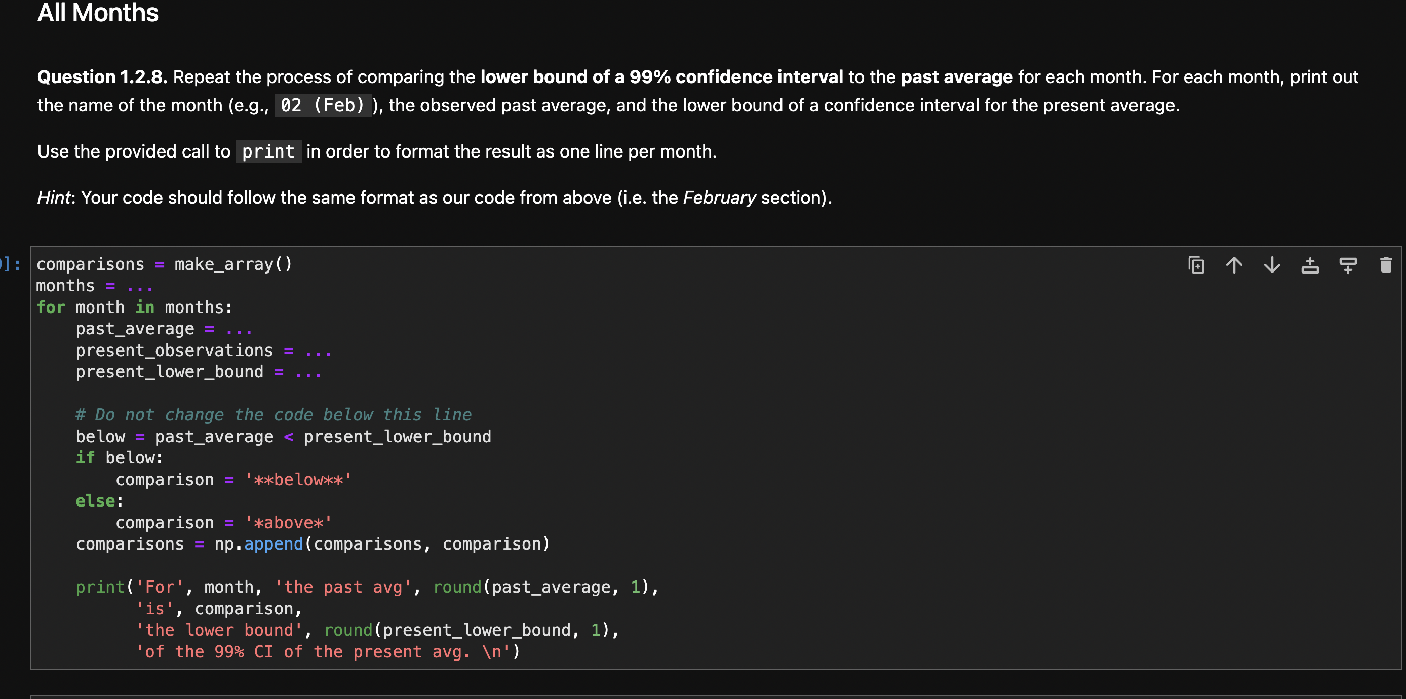 Question 1.2.8. Repeat the process of comparing the | Chegg.com