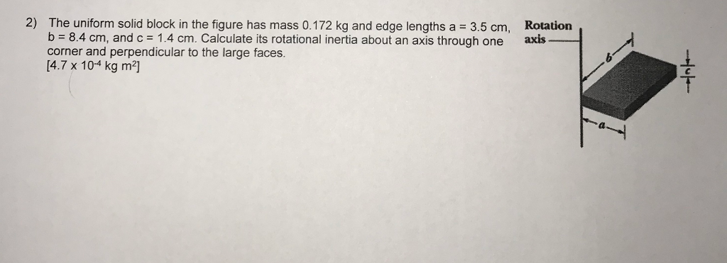 solved-2-the-uniform-solid-block-in-the-figure-has-mass-chegg