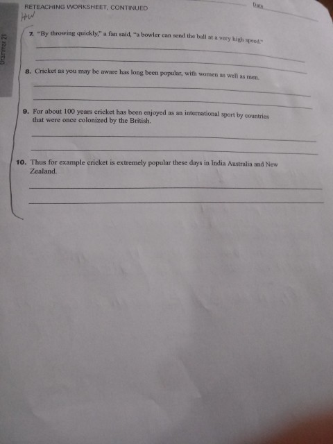 Solved Copy Master Reteaching Worksheet 21 Missing Or Mis Chegg Com