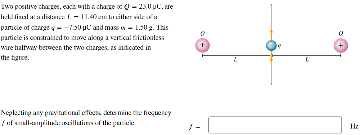 Solved Two positive charges, each with a charge of Q=23.0μC, | Chegg.com