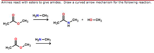 Solved Amines react with esters to give amides. Draw a | Chegg.com