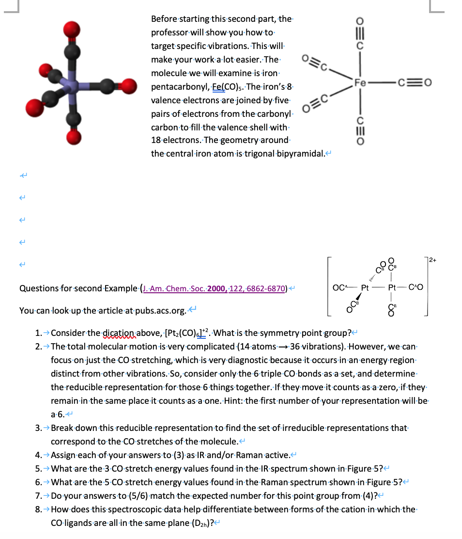 Inorganic chemistry: symmetry questions I am really | Chegg.com