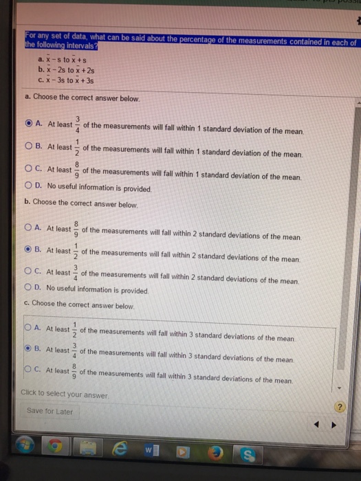 Solved For any set of data, what can be said about the | Chegg.com