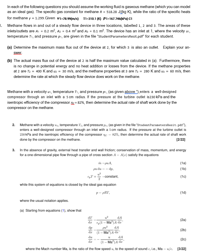 as an ideal gas). The specific gas constant for
