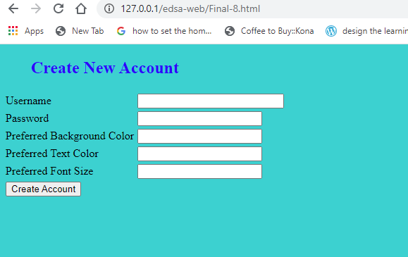Solved write a PHP script for creating new account (for some | Chegg.com