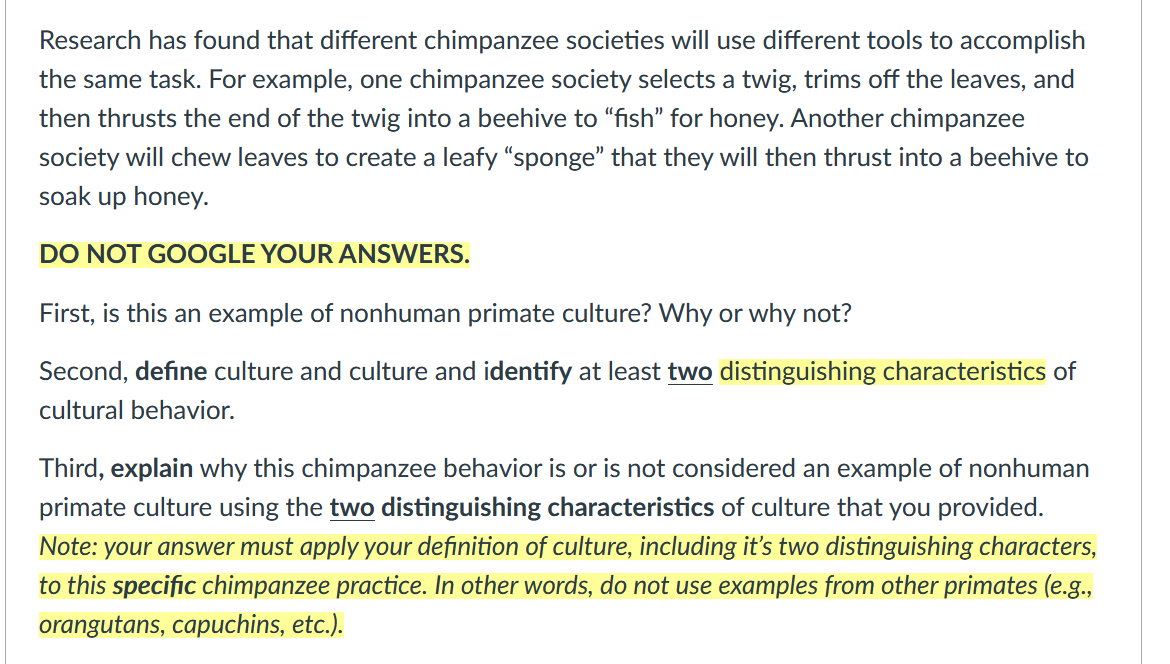 Research Has Found That Different Chimpanzee Chegg Com