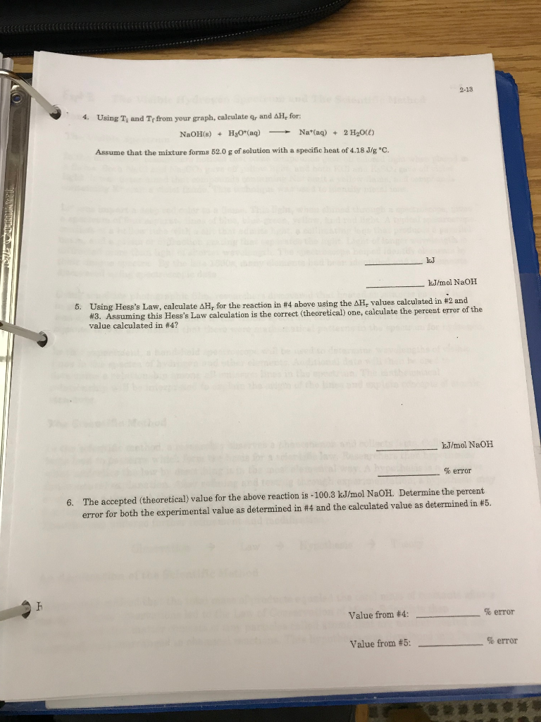 Need help with my chemistry lab. I mainly don't know | Chegg.com