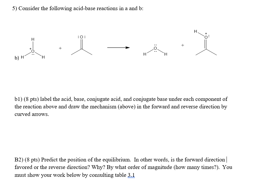 Solved Consider the following acid-base reactions in a and | Chegg.com