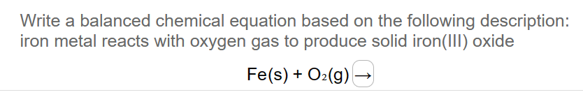 Solved Write A Balanced Chemical Equation Based On The | Chegg.com