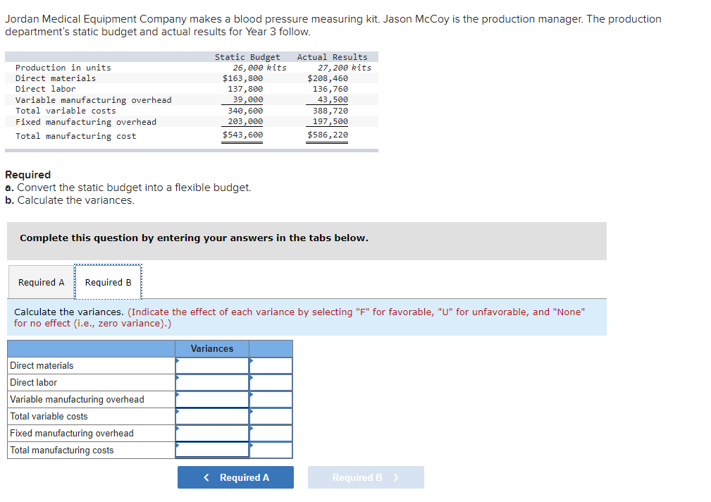 Solved Jordan Medical Equipment Company makes a blood