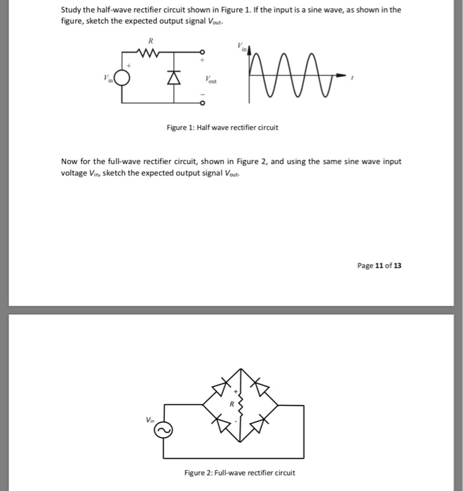 Solved Study The Half-wave Rectifier Circuit Shown In Figure | Chegg.com