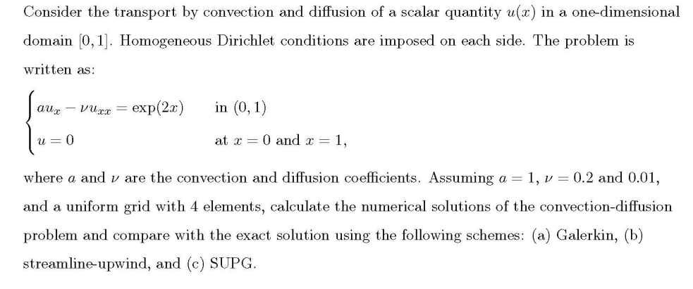 Solved Consider the transport by convection and diffusion of | Chegg.com