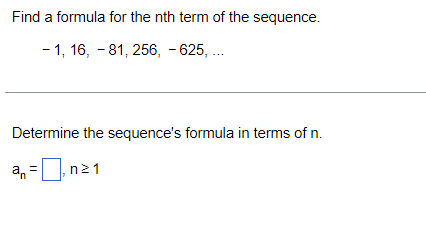 1 2 4 8 16 nth term formula